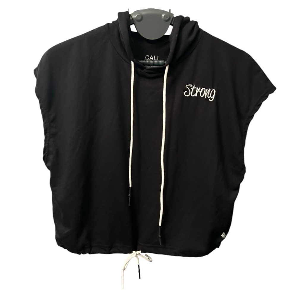 NWT Cali Sport Women’s Sleeveless Hoodie Black in Size XL - Picture 1 of 8